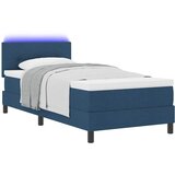 Krevet s opruga kutije s LED trakama Plava 100 x 200 cm tkanina | Eponuda.com