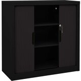 Ormarić Omara z drsnimi vrati črna 90x40x90 cm jeklo, (20705206) | Shoptok.si