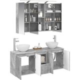  Set ormarića za kupaonicu 4 kom. Betonska siva | shoptok.hr