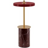 UMAGE Rdeča marmorna LED zatemnitvena namizna svetilka s kovinskim senčnikom (višina 25,5 cm) Asteria Move Mini – Cene