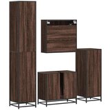 vidaXL 4-dijelni set kupaonskog namještaja boja smeđeg hrasta drveni | shoptok.hr