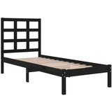  Okvir za krevet od masivnog drva crni 75 x 190 cm 2FT6 mali | shoptok.hr