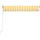 Tenda na ručno uvlačenje s LED svjetlima 300x250 cm žuto-bijela | shoptok.hr
