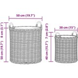  Vazon koš s pohranom 2 pcs Smeđa Lacak ratan - Smeđa | shoptok.hr
