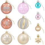  Set božićnih kuglica 88 kom. - RuŴićasta/zlatna/smeđa/tirkizna | shoptok.hr