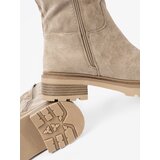 Shelvt Beige boots on a thick sole with an ankle upper | shoptok.hr