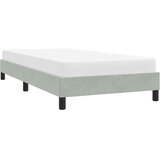 vidaXL posteljni okvir brez vzmetnice svetlo siva 90x220 cm žamet | Shoptok.si