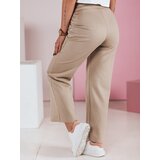 DStreet Spodnie damskie dresowe wide leg SOFTIA beżowe | shoptok.hr