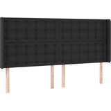  Uzglavlje crno 163 x 16 x 118/128 cm od umjetna koža | shoptok.hr