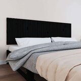  Zidno uzglavlje crni 204x3x60 cm od masivne borovine | shoptok.hr