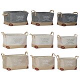  Večnamenska Košara DKD Home Decor Bež Siva Svetlo rjava 40 x 30 x 24 cm Les 3 Kosi (3 kosov) | Shoptok.si