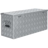 Aluminijska kutija 90,5 x 35 x 40 cm srebrna | shoptok.hr
