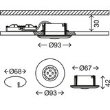 BRILONER 7227-012-LED Kupatilsko ugradno LED svetlo/5W/230V IP65 mat hrom | Eponuda.com