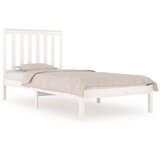  The Living Store Posteljni okvir bel iz trdne borovine 75x190 cm - Posteljni Okvir, (21455842) | Shoptok.si