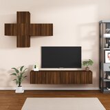 vidaXL Komplet TV omaric 7-delni rjav hrast inženirski les Cene