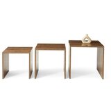 Hanah home Set podesivih stolića za kavu, 3 dijela, Smeđa Slike