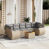  8-dijelni set vrtnih sofa od poliratana s jastucima bež | shoptok.hr