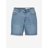 Noisy May Smiley Blue Denim Shorts - Women Cene