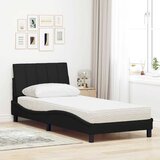 Krevet s madracem Hanko crni 90x190 cm od tkanine | Eponuda.com