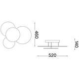 Ideal lux - led plafonsko svetlo cloud LED/33W/230V cri 90 belo | Eponuda.com