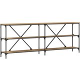  Konsolna Miza Artisanski Oreh 200x30x75 cm Sestavljena Iz Lesa in Jekla | Shoptok.si