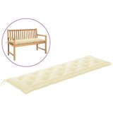 vidaXL Blazina za vrtno klop kremno bela 180x50x7 cm blago Cene