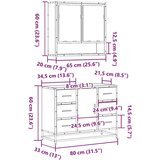 vidaXL 2-dijelni set kupaonskog namještaja boja hrasta sonome drveni | shoptok.hr