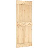 vidaXL Klizna vrata s priborom za montažu 80 x 210 cm masivna borovina | shoptok.hr