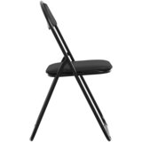  Sklopiva stolica 2 pcs Crna 48 x 43,5 x 81 cm Lažna koža | shoptok.hr