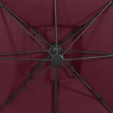  Konzolni vrtni suncobran s dvostrukim vrhom 300 x 300 cm bordo | Eponuda.ba