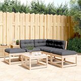 vidaXL 5-dijelni set vrtnih sofa od masivne borovine s jastucima Cijene