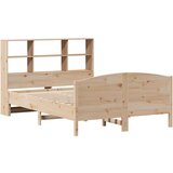 vidaXL Krevet s regalom za knjige bez madraca 160x200 cm od borovine | shoptok.hr