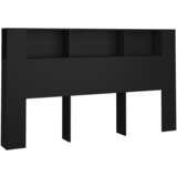 Maison Chic vzglavna omarica - nočna omarica - posteljna omarica črna 180x18,5x104,5 cm, (21705033) Cene