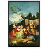  Slika - Francisco Goya – The Washerwomen 60x90 U crnom drvenom okviru | shoptok.hr