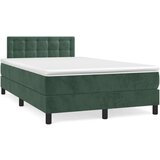 Box spring postelja z vzmetnico temno zelena 120x200 cm žamet, (20901295) | Shoptok.si