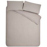 Catherine Lansfield Svetlo rjava podaljšana posteljnina za zakonsko posteljo iz krepa 230x220 cm Crinkle Seersucker – | Shoptok.si