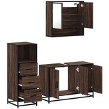 vidaXL 3-dijelni set kupaonskog namještaja boja smeđeg hrasta drveni | shoptok.hr