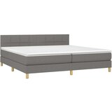  Box spring s madracem LED tamnosivi 200x200 cm tkanina | shoptok.hr