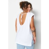 Trendyol Curve Plus Size T-Shirt - White - Relaxed fit Cene