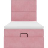  Okvir kreveta s madracima ružičasti 90x200cm baršunasti | shoptok.hr