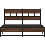 vidaXL Metalni okvir kreveta bez madraca smeđa boja hrasta 160x200 cm | shoptok.hr
