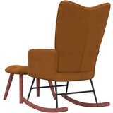  Gugalni stol s stolčkom rjav žamet, (20702359) | Shoptok.si