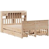 vidaXL krevet s regalom za knjige bez madraca 140x190 cm od borovine | shoptok.hr