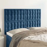  Posteljno vzglavje 4 kosa temno moder 72x5x78/88 cm žamet, (20952610) | Shoptok.si