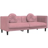  2-dijelni set sofa s jastucima ružičasti baršunasti | shoptok.hr