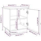  Noćni ormarići 2 kom sivi 40 x 34 x 45 cm od masivne borovine | shoptok.hr