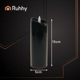 Ruhhy LED svijeće za lampione 15 cm, 12 kom, crne | shoptok.hr