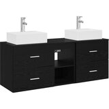  Set ormarića za kupaonicu 3 kom. Crna 49,5 x 41 x 62,5 cm | shoptok.hr
