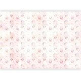  Foto tapeta - Solid pattern with feathers - hares in a basket and in a balloon for children 150x105 Vodootporna | shoptok.hr
