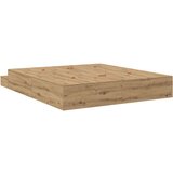  okvir za posteljo Umetniški hrast Masiven les 200 x 180 cm, (22103325) | Shoptok.si